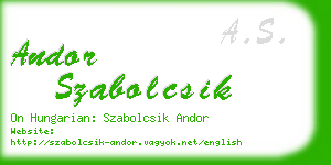 andor szabolcsik business card